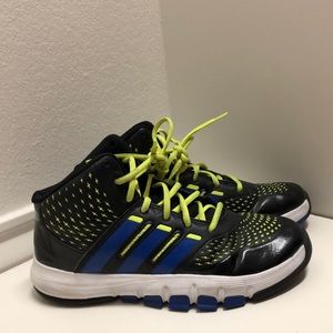 Black and Neon ADIDAS Basketball Shoes!!